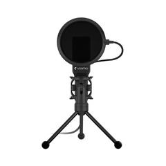 Yanmai SF777 Computer Game Recording Condenser USB Microphone with Pop Filter & Tripod Stand - Black