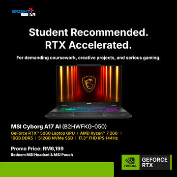 MSI Cyborg A17 AI Gaming Laptop [B2HWFKG-050MY]