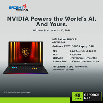 MSI Raider 18 HX AI Gaming Laptop [A2XWIG-048MY]
