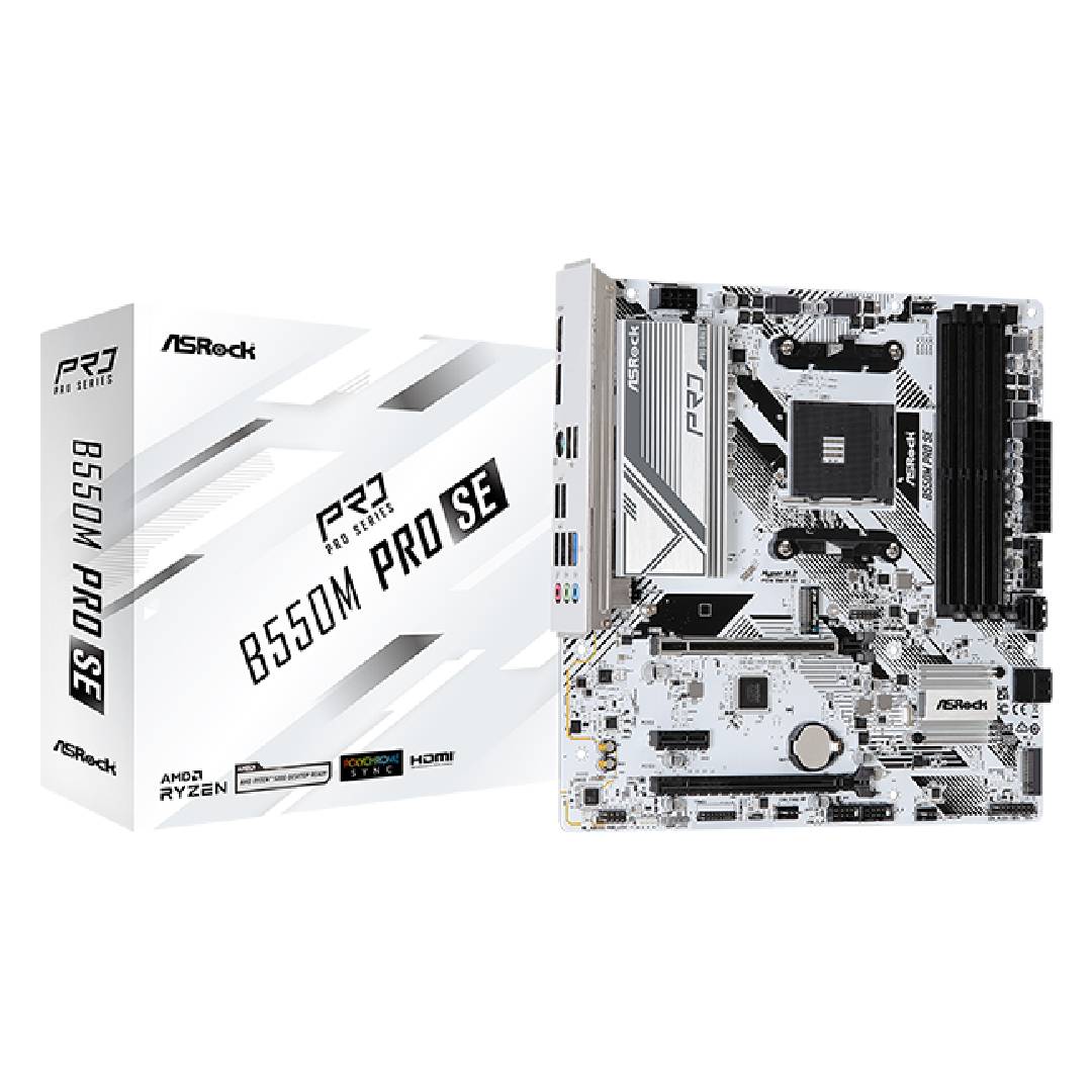 ASRock B550M Pro SE AM4 Micro-ATX Motherboard