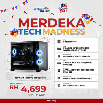 Brightstar Meta PC August Set F - Intel i5-14400F, RTX 5070