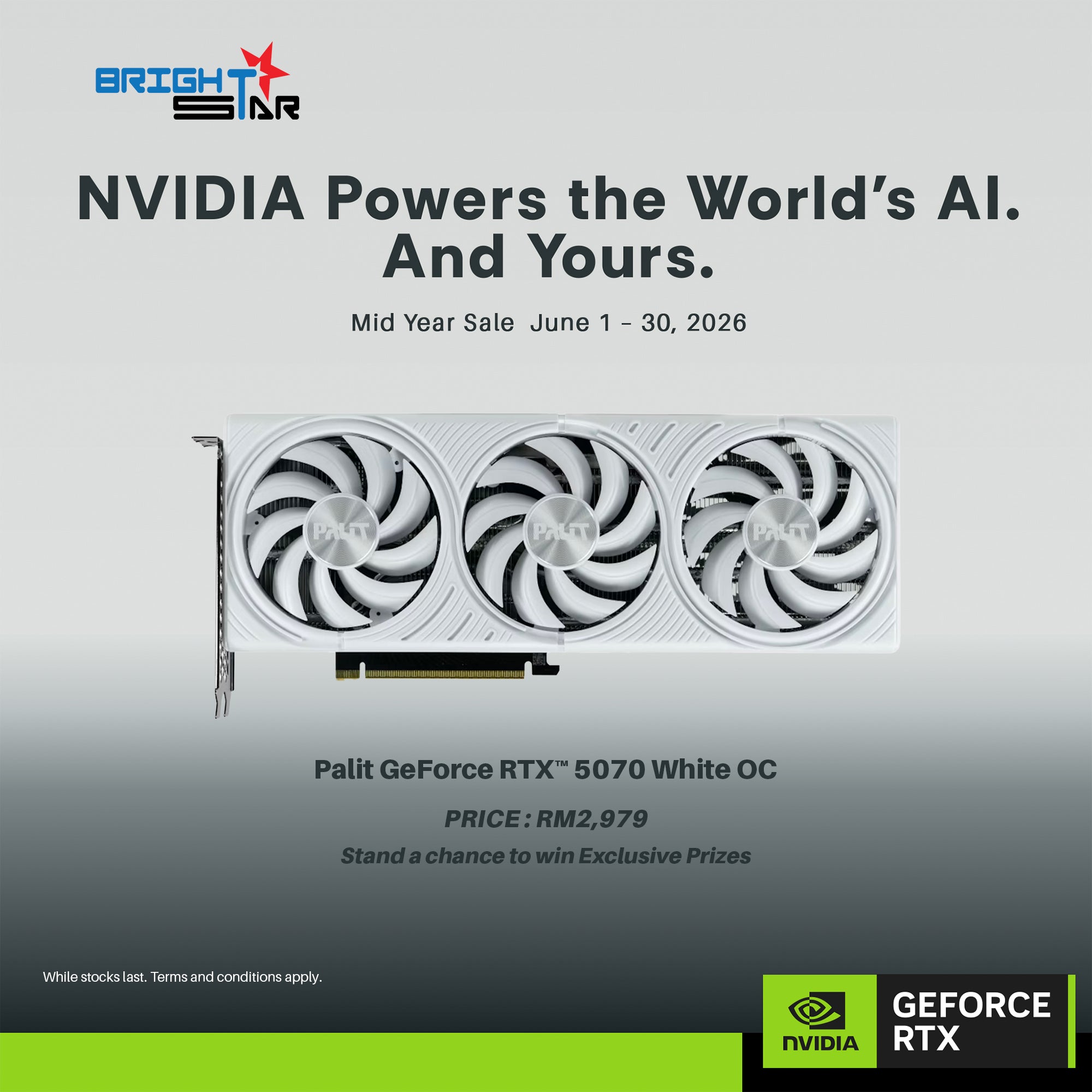 Palit GeForce RTX™ 5070 White OC 12GB GDDR7 Graphics Card