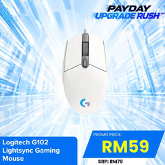 [Flash Sales Only] Logitech G102 Lightsync Gaming Mouse - White