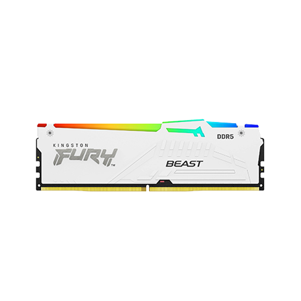 Kingston Fury Beast RGB 64GB [2x32GB] 6000MHz DDR5 DIMM Memory [White]