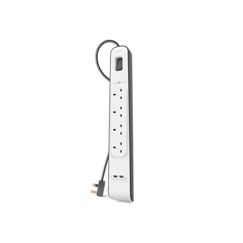 Belkin 4-Socket with 2 USB Ports Surge Protector [BSV401SA2M]