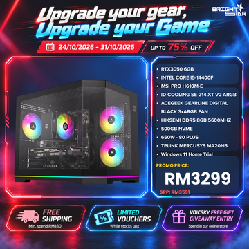 Upgrade Your Gear, Upgrade Your Game - PC Package A [i5-14400F+RTX3050]