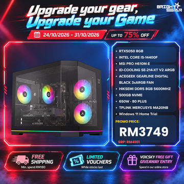 Upgrade Your Gear, Upgrade Your Game - PC Package B [i5-14400F+RTX5050]