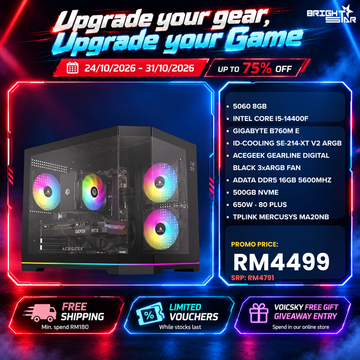 Upgrade Your Gear, Upgrade Your Game - PC Package C [i5-14400F+RTX5060]