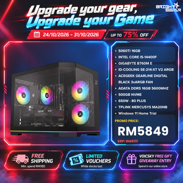 Upgrade Your Gear, Upgrade Your Game - PC Package D [i5-14400F+RTX5060Ti]