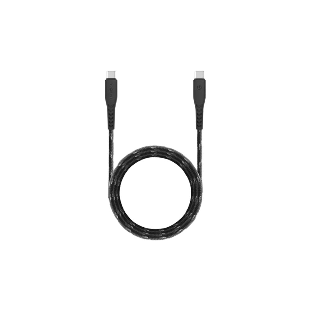 Energea Nyloflex, USB 2.0 USB-C To USB-C Charge & Sync Cable 480mbps 5a 1.5m, Black