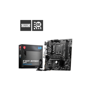 MSI B760M Bomber WiFi LGA1700 MATX DDR5 M.2 Motherboard