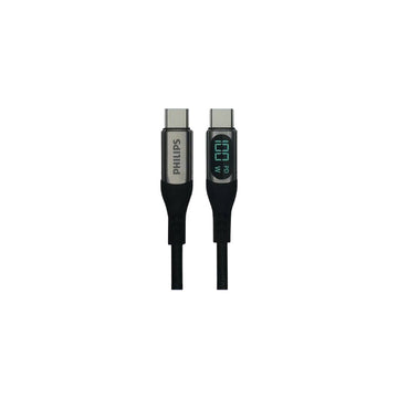 Philips Silicon USB-C To USB-C with LED Display Cable [DLC9100B/68/DLC9100W/68]