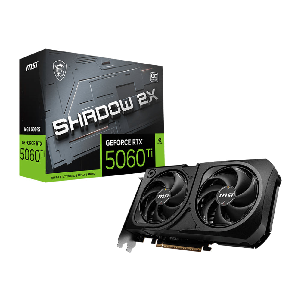 MSI GeForce RTX™ 5060 Ti 16G Shadow 2X OC Plus 16GB GDDR7 Graphics Car