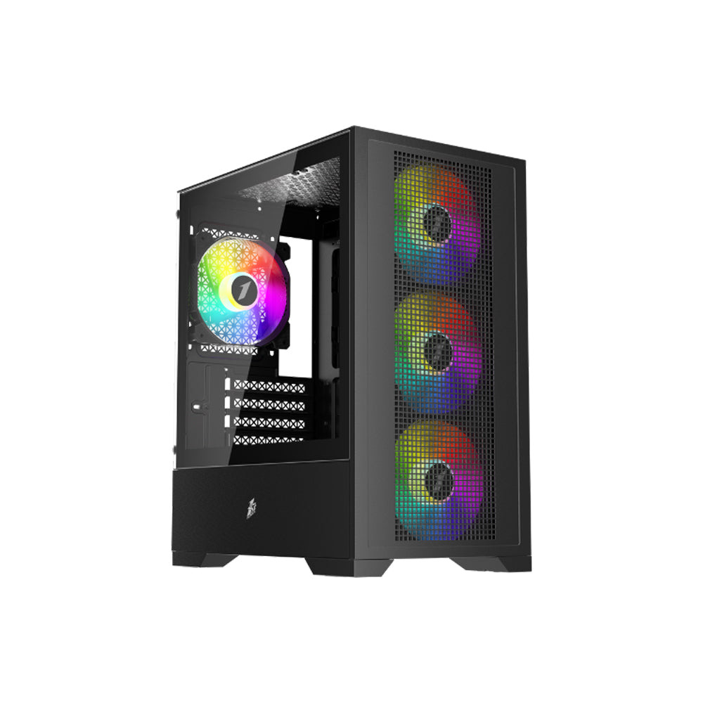 1st Player Go 2 Micro-ATX PC Chassis [Black/White]