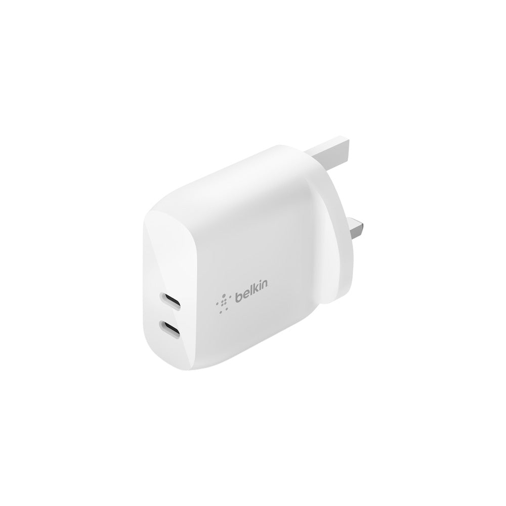 Belkin Dual USB-C 40W Wall Charger [WCB006MYWH]