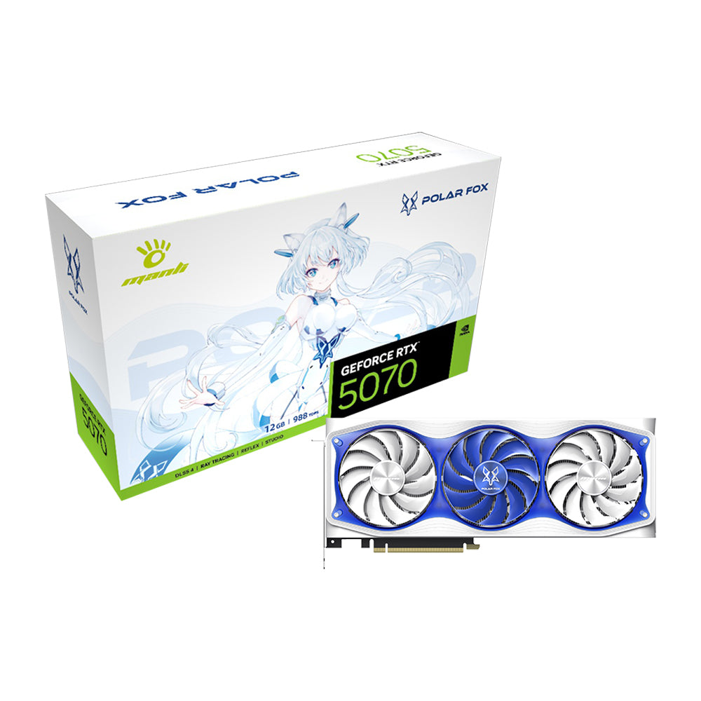 【希少新品】POLAR FOX GeForce RTX 5070 Ti Manli Polar Fox GeForce RTX 5070 Ti OC 16GB GDDR7