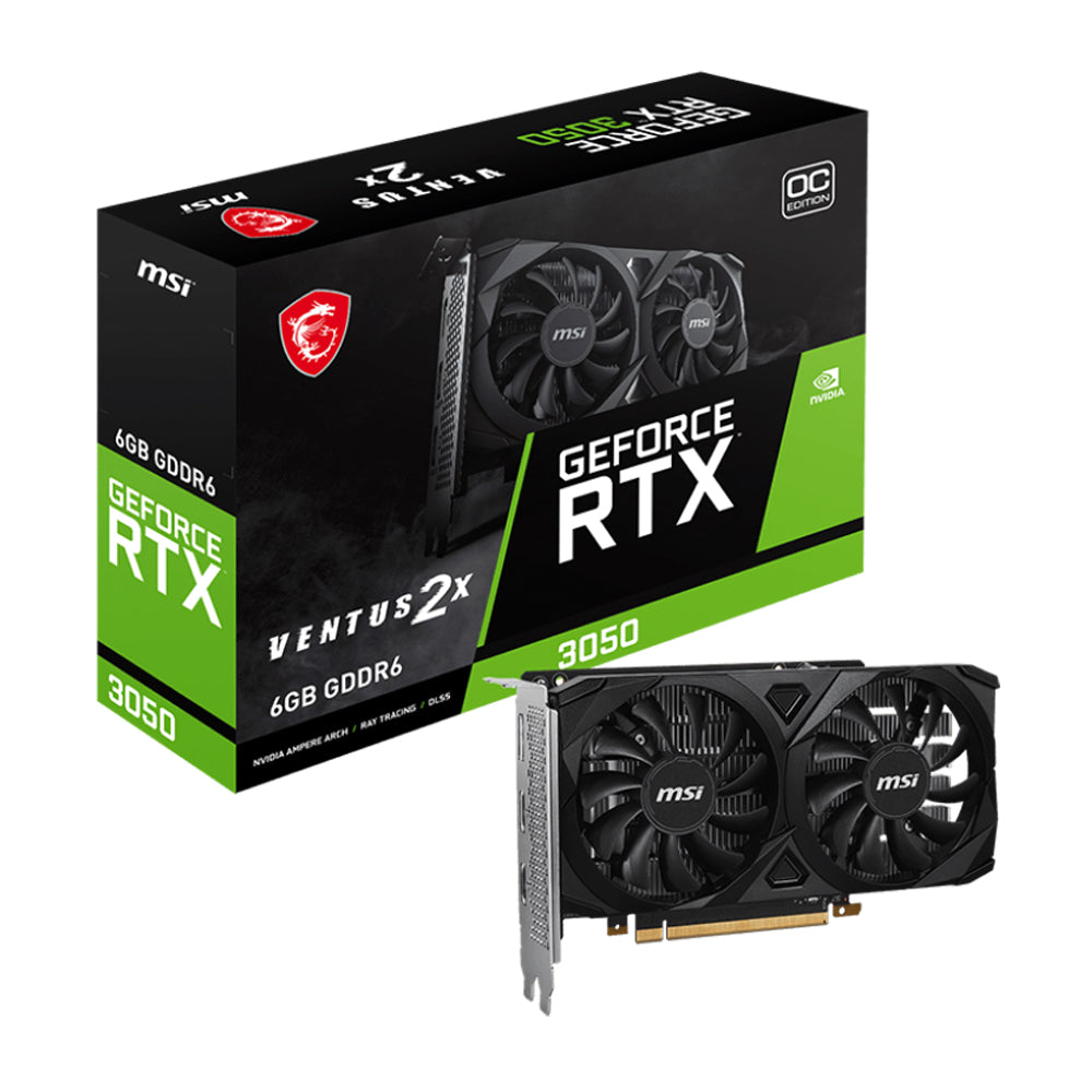 MSI GeForce RTX 3050 Ventus 2X 6G OC GDDR6 Graphics Card