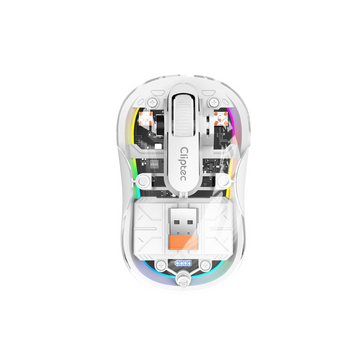 CLiPtec RZS636 Dual Mode 2400dpi Rechargeable RGB Backlit Silent Wireless Mouse