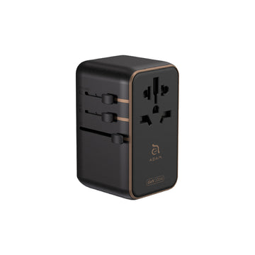 ADAM elements T100L 100W Universal Travel Adapter with Built-In USB-C Cable
