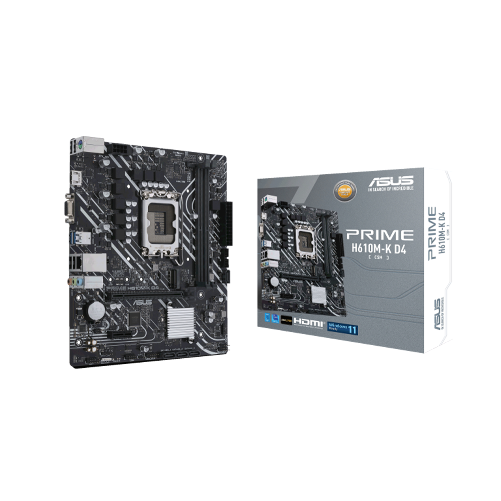 ASUS PRIME H610M-K D4-CSM LGA1700 Micro-ATX Motherboard