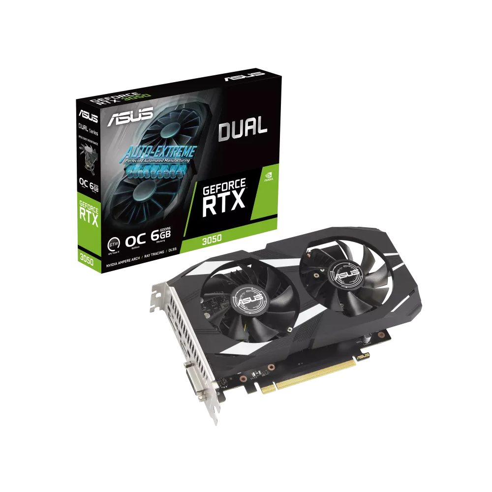 ASUS Dual GeForce RTX™ 3050 OC Edition 6GB GDDR6 Graphics Card