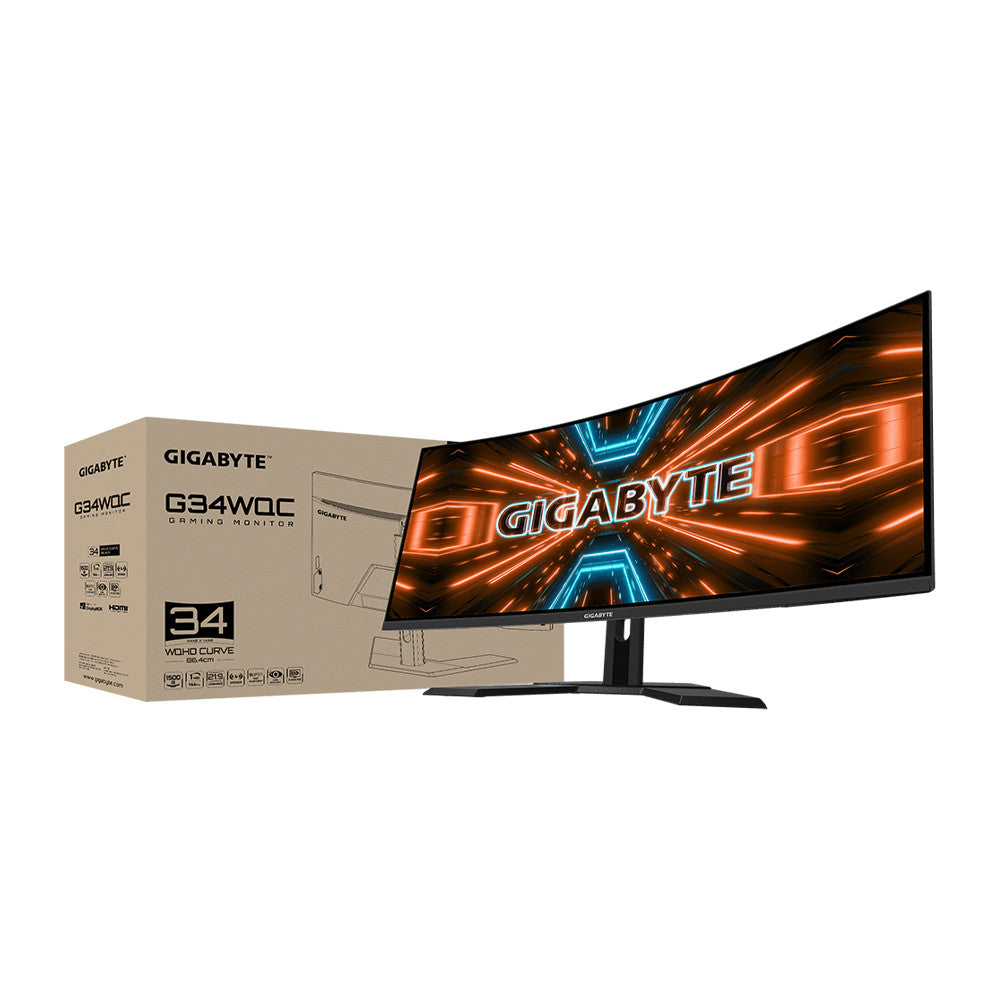 GIGABYTE G34WQC 34" WQHD 165Hz VA Curved Gaming Monitor