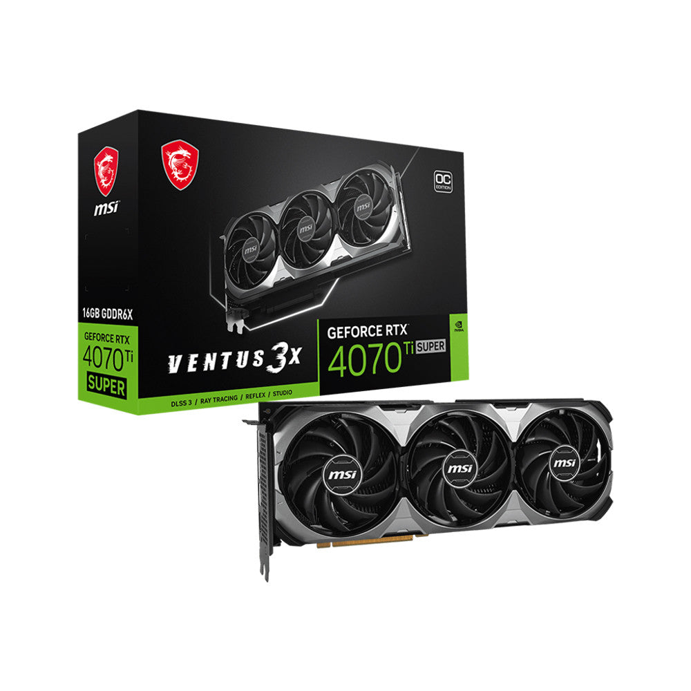 MSI GeForce RTX 4070 Ti SUPER 16G VENTUS 3X OC Graphics Card