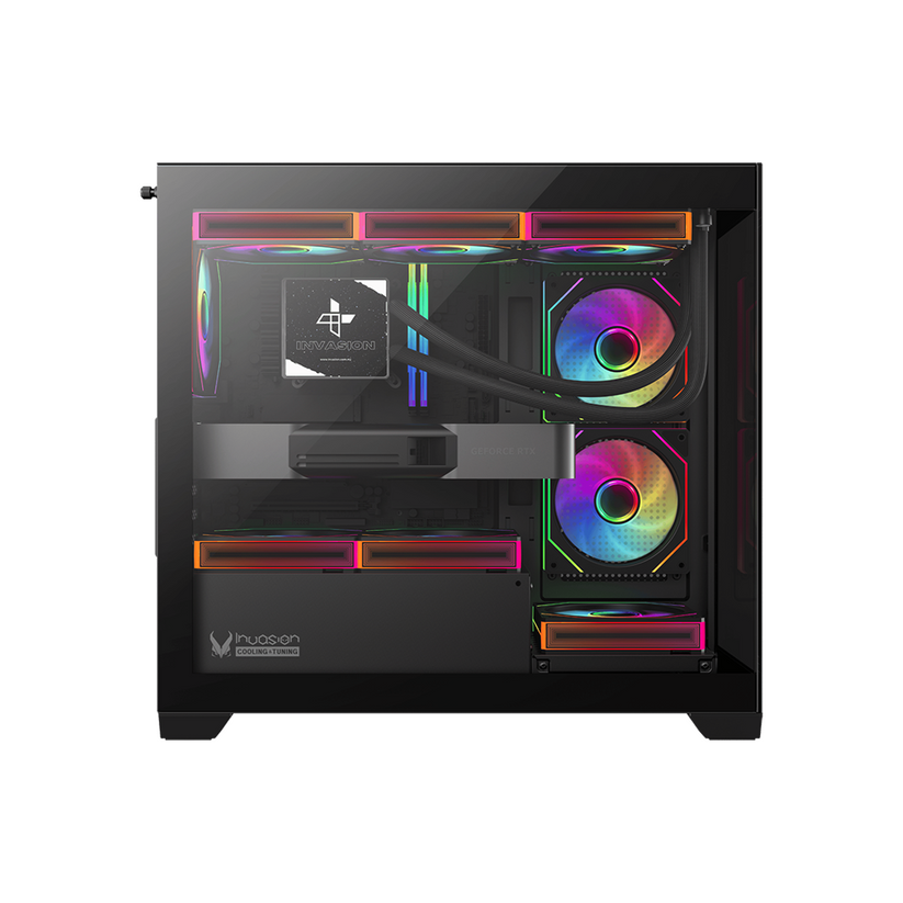 Invasion L-1000 Micro-ATX Desktop Chassis [Black/White]