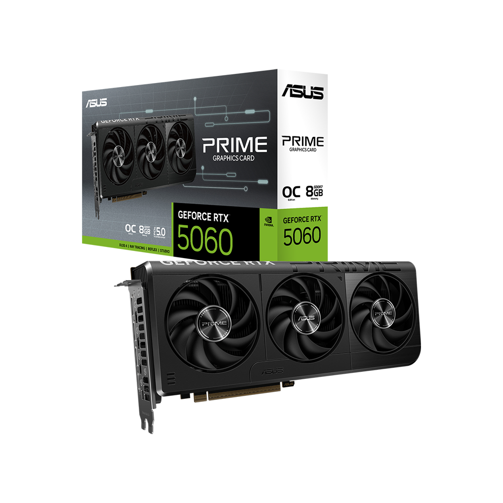 ASUS PRIME GeForce RTX™ 5060 8GB GDDR7 OC Edition Graphic Card