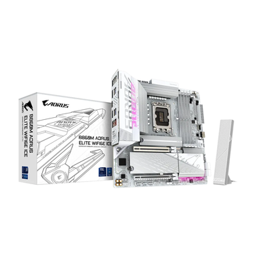 GIGABYTE B860M AORUS ELITE WIFI6E ICE LGA1851 Micro-ATX Motherboard