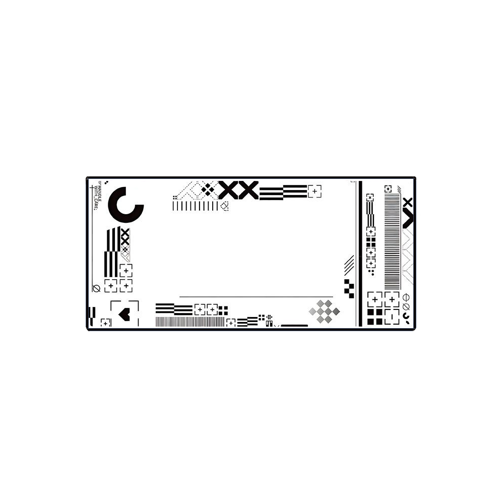 Large Tech Pattern Grid Mousepad [White/Black]