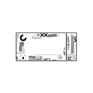 Large Tech Pattern Grid Mousepad [White/Black]