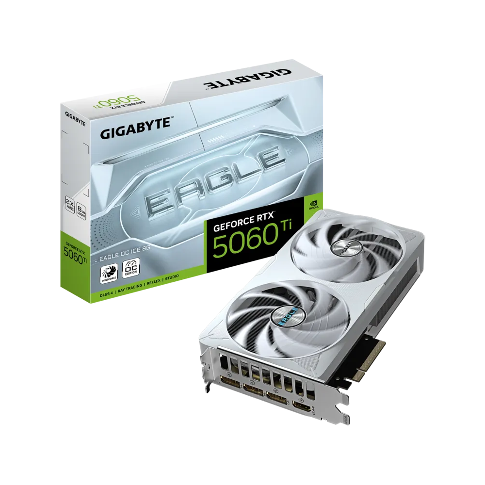 GIGABYTE GeForce RTX™ 5060 Ti EAGLE OC ICE 8G GDDR7 Graphic Card