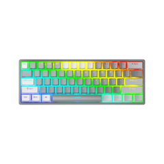 AULA F3261 Blue Switch RGB Gaming Mechanical Keyboard - White Grey