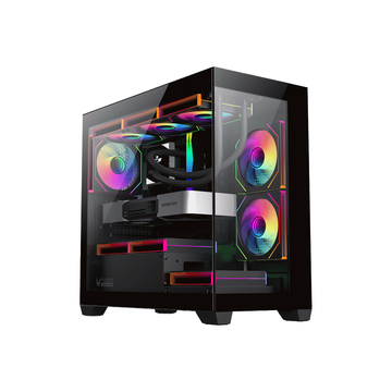 Invasion L-1000 Micro-ATX Desktop Chassis [Black/White]