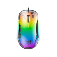 ONIKUMA CW925 RGB Backlit Wired Gaming Mouse - Transparent Black