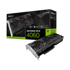 PNY GeForce RTX™ 4060 8GB XLR8 Gaming VERTO™ EPIC-X RGB Overclocked Triple Fan DLSS 3 8GB GDDR6 Graphic Card