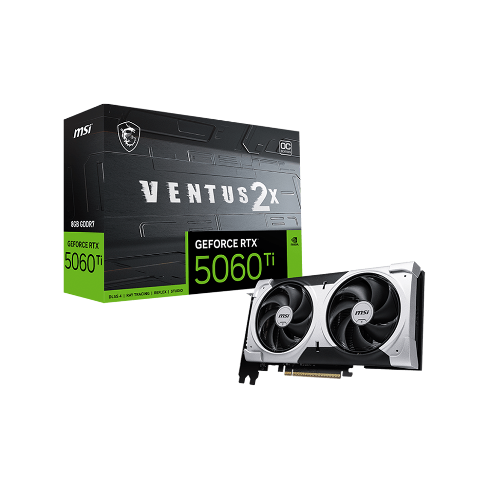 MSI GeForce RTX™ 5060 Ti 8G VENTUS 2X OC PLUS 8GB GDDR7 Graphic Card