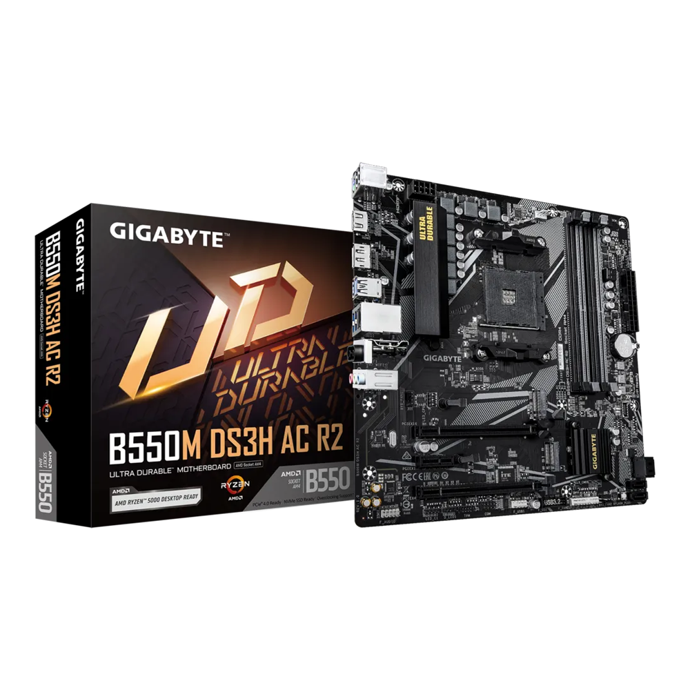 GIGABYTE B550M DS3H AC R2 AM4 Micro-ATX Motherboard