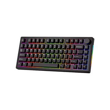 Tecware Alloy75 Linear Red Full CNC Aluminum Mechanical Keyboard - Black