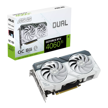 ASUS Dual GeForce RTX™ 4060 Ti White OC Edition 8GB GDDR6 Graphic Card