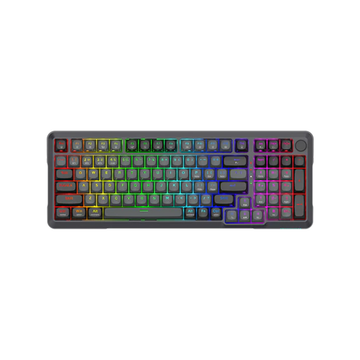 Redragon BRAGI PRO K688 RGB PRO GASKET Mounted Gaming Mechanical Keyboard [Black/White Grey]