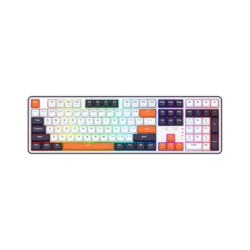 Redragon WYVERN K689 PRO Gaming Keyboard - White Orange Black