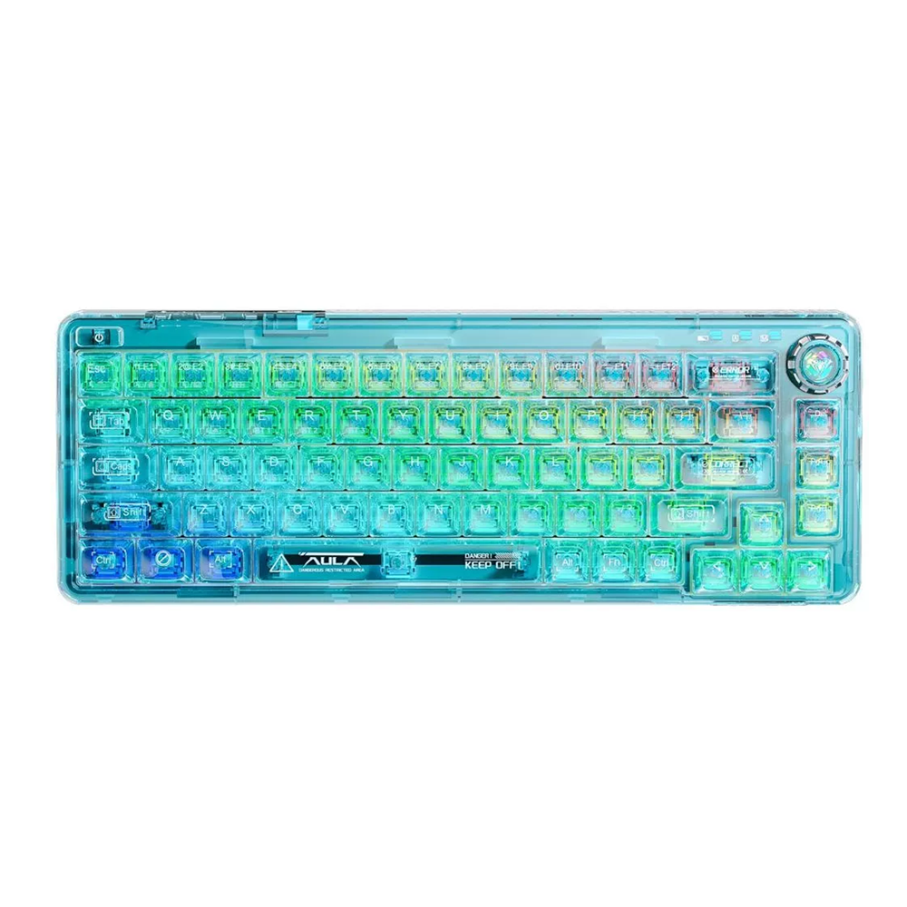 F68 AULA F68 Transparent Mechanical Keyboard [Blue/Purple/White Green/Whit