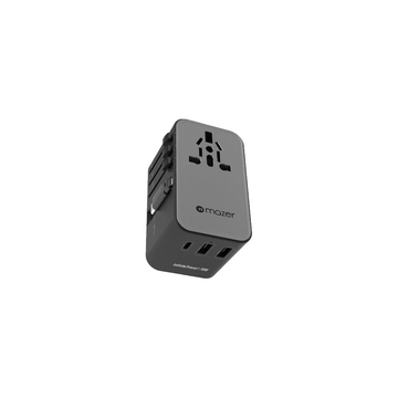 Mazer Infinite Travel PD70W Gan Universal Travel Charger [Black Grey/Titanium White]