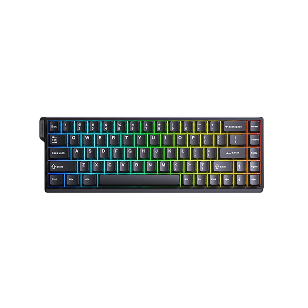 Win68 Keyboard AULA WIN68 Gray Wood Magnetic Switch Keyboard - Black
