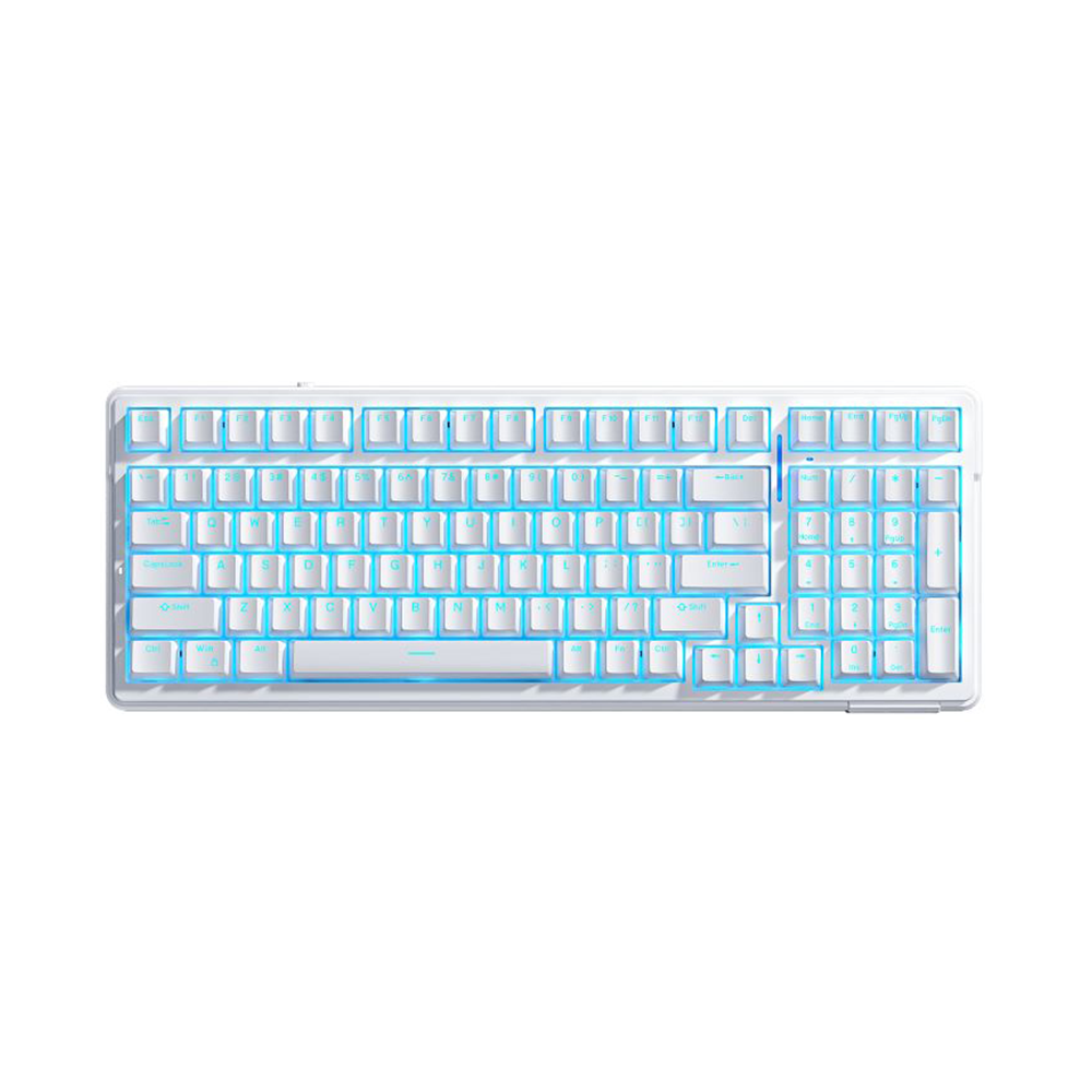AULA F99 Reaper Switch Gasket Mechanical Keyboard [White/White Purple]
