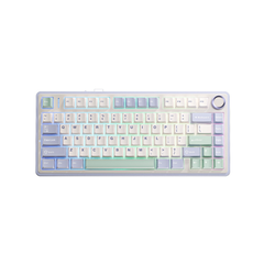 AULA F75 3 IN 1 Gray Wood Switch V3 Gasket Keyboard [Cedar Green/Thunder Black]