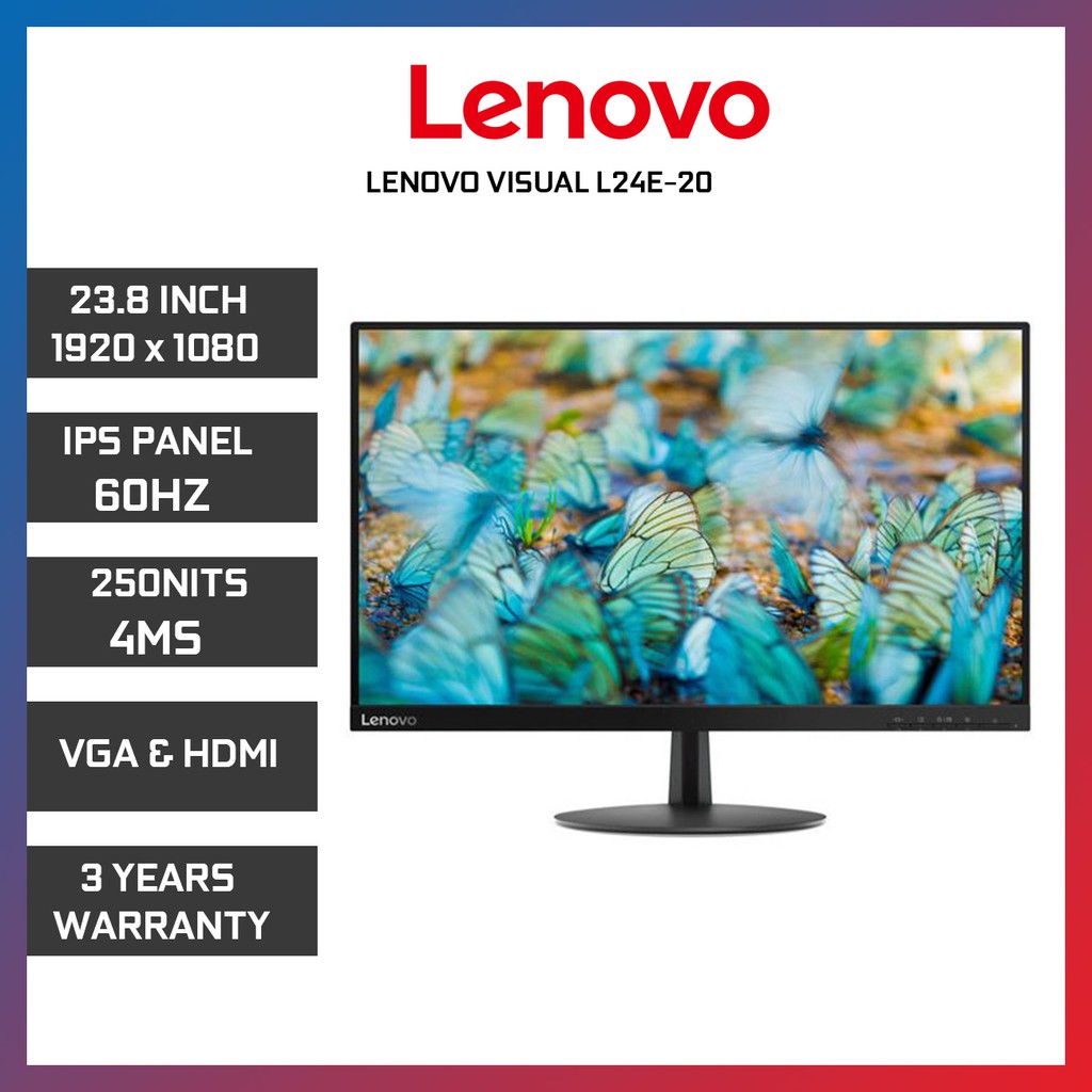 Lenovo Visual L24E-20 23.8inch LED Monitor