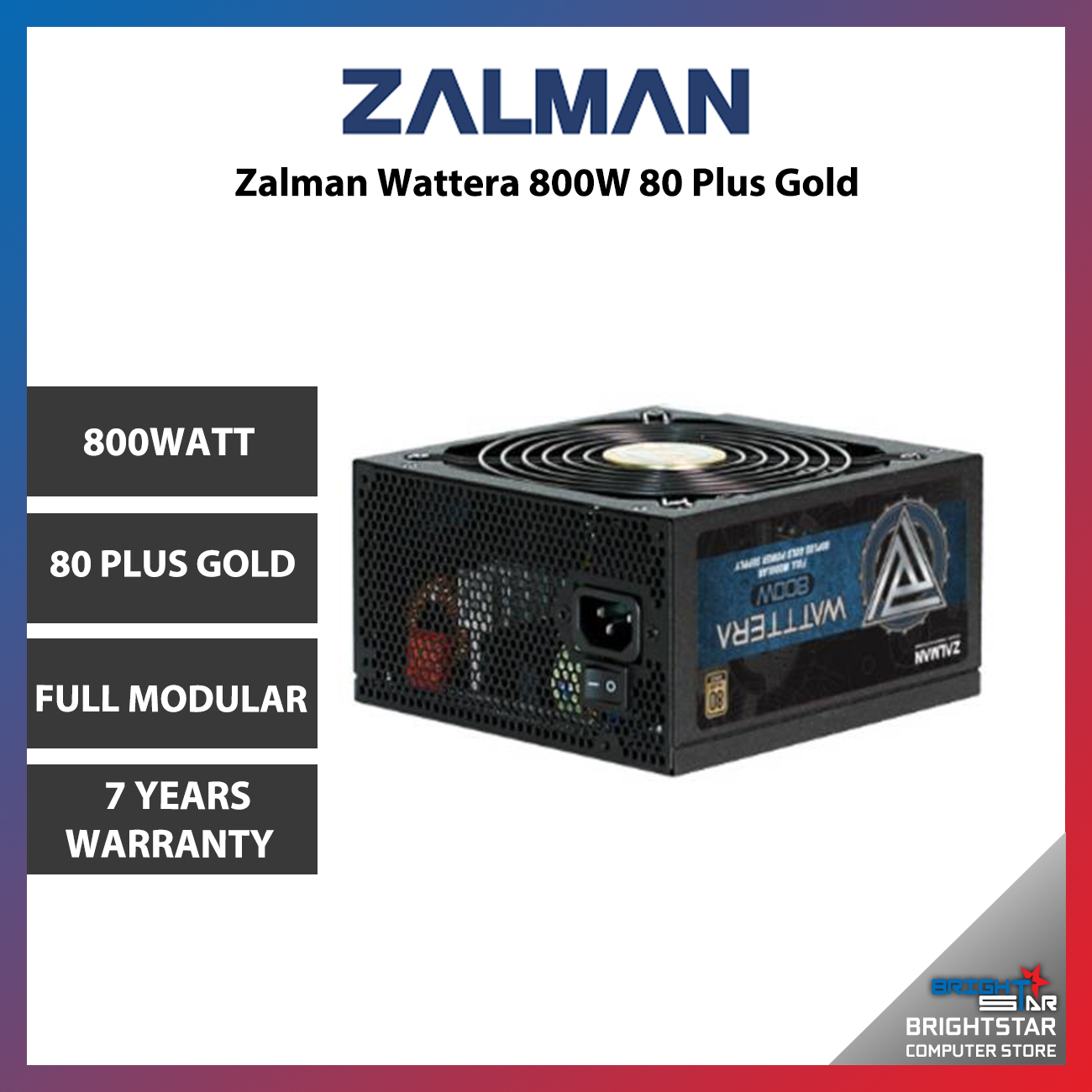 PC/タブレット PCパーツ Zalman Wattera 800W 80 Plus Gold Full Modular Power Supply